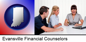 a financial counseling session in Evansville, IN