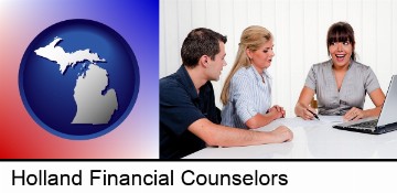 a financial counseling session in Holland, MI
